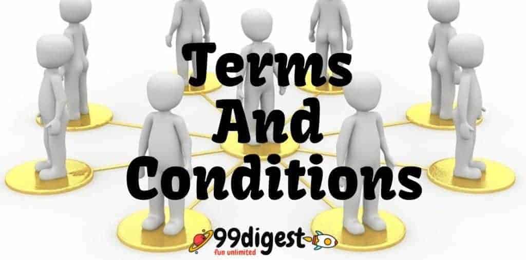 Terms And Conditions Of 99Digest.com